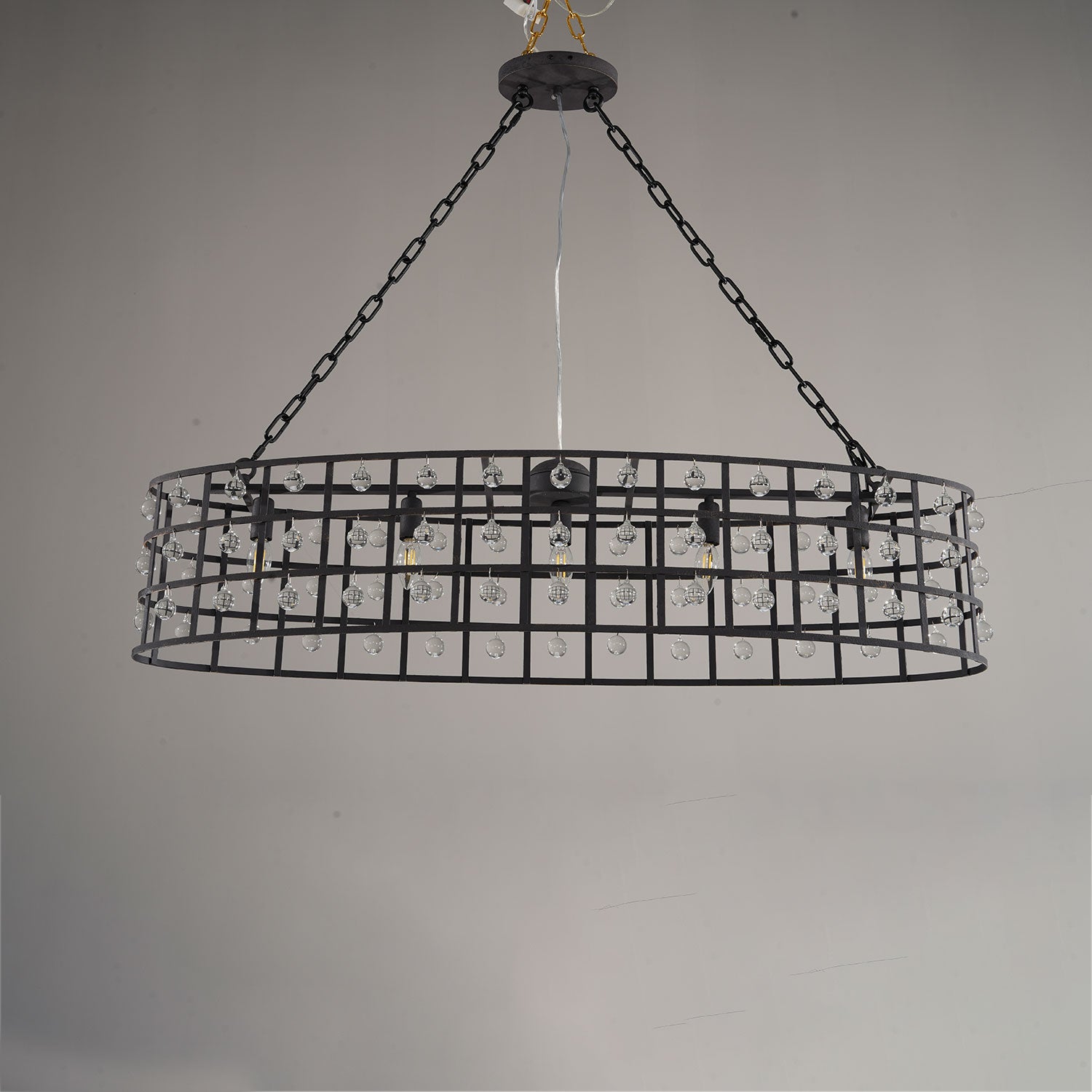 Lagale 5-Lights Rectangular Crystal Chandelier