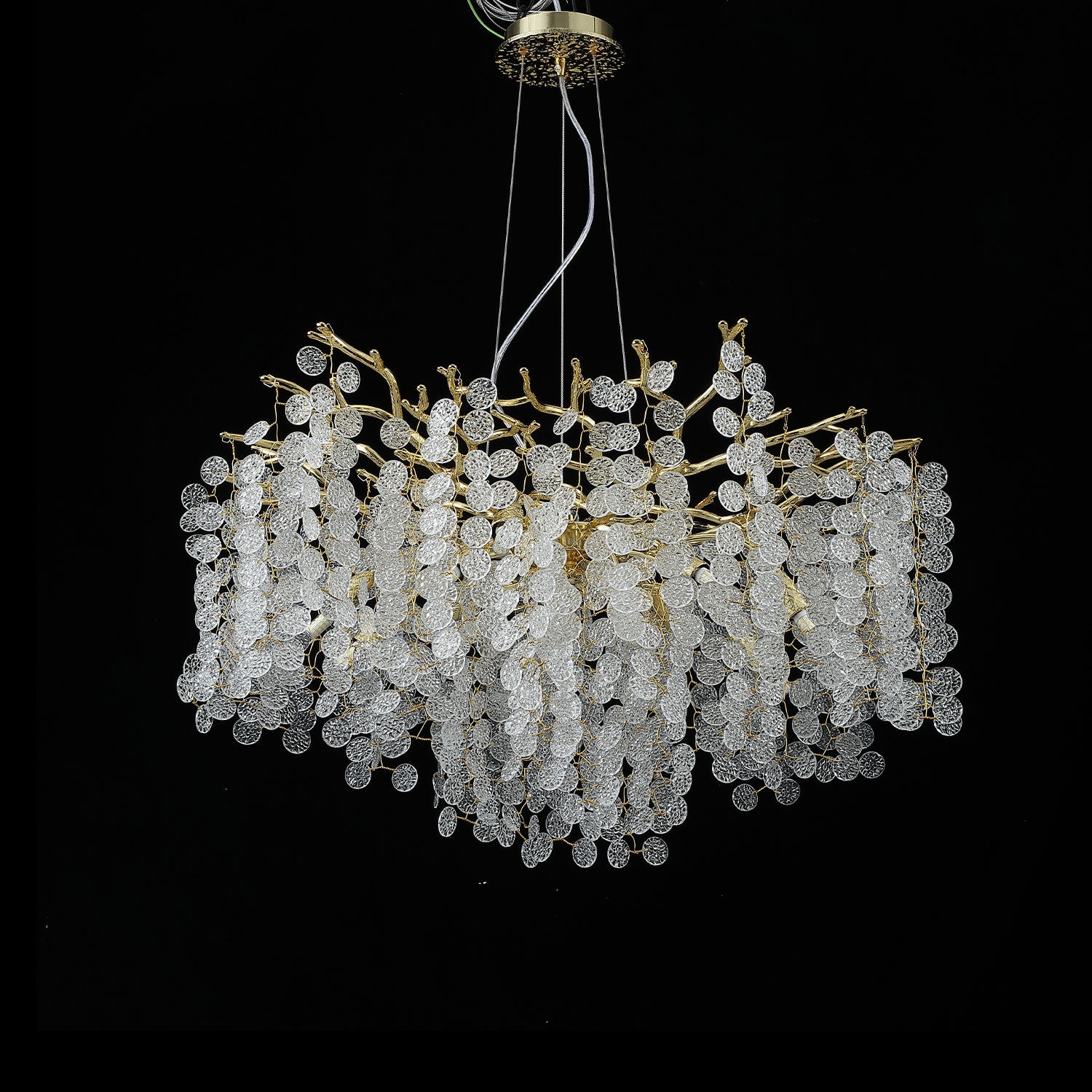 Cioral Oval Crystal Branch Chandelier