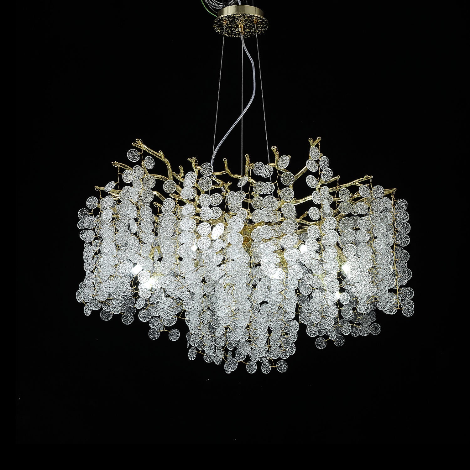 Cioral Oval Crystal Branch Chandelier