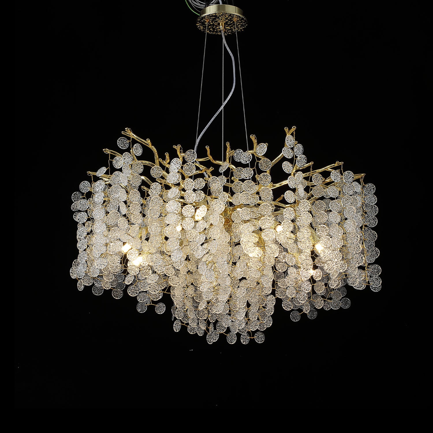 Cioral Oval Crystal Branch Chandelier