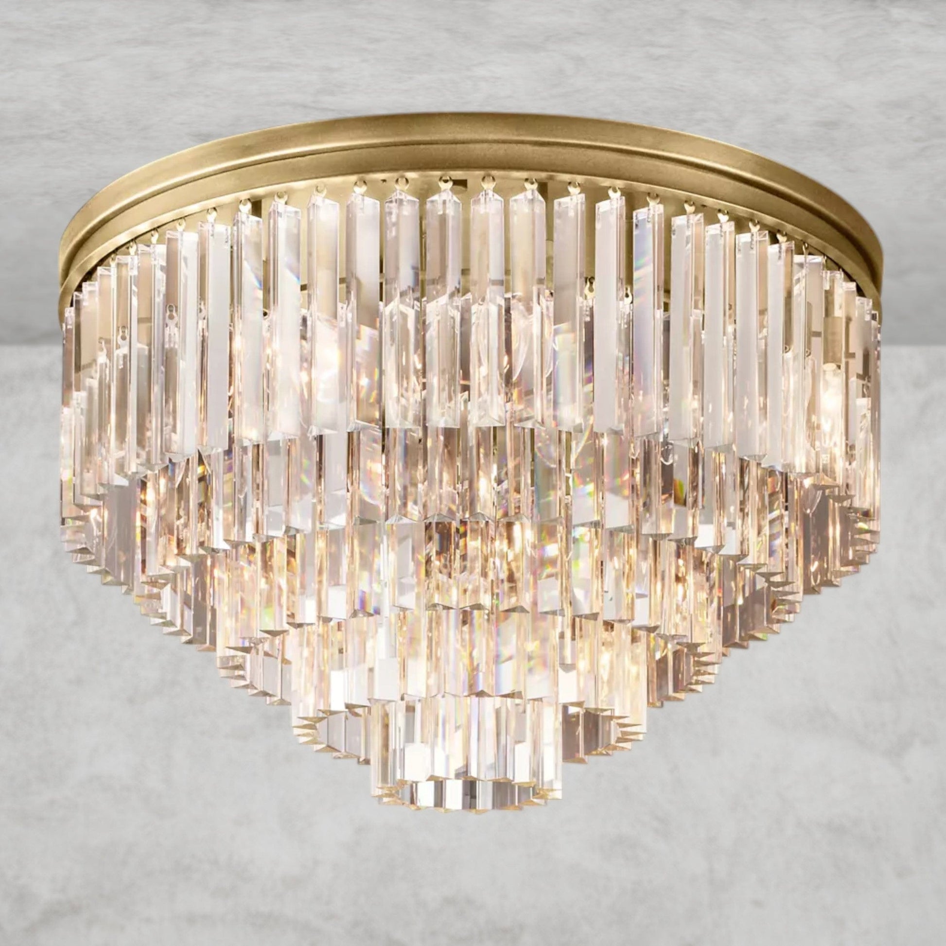 Brass / 32" 1920s Odeon Flushmount 20"