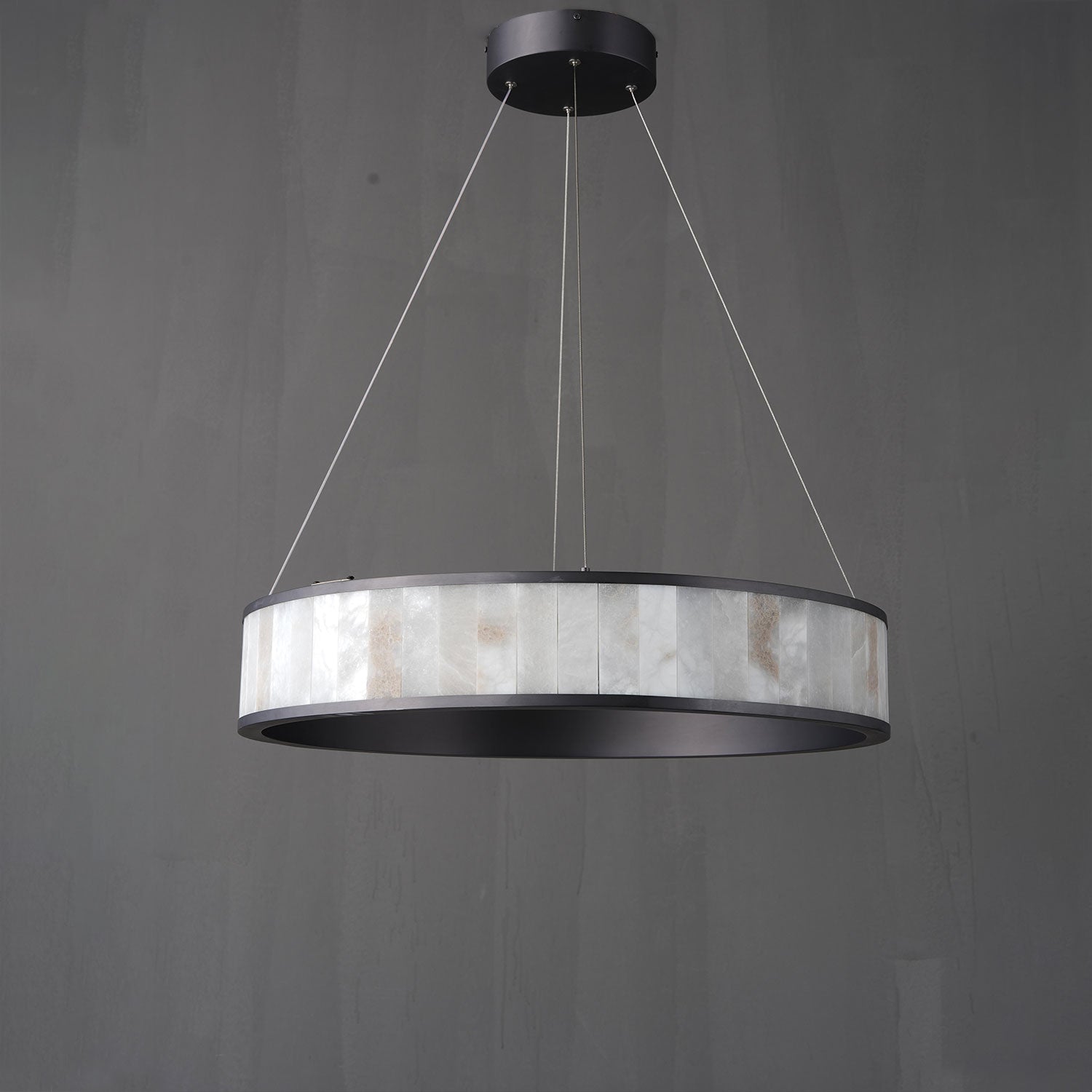 Aiera Alabaster Round Chandelier