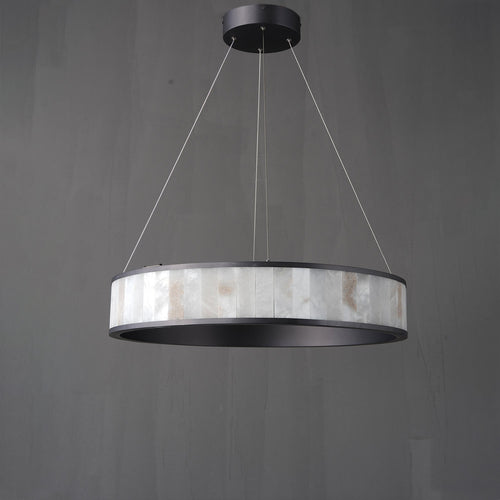 Aiera Alabaster Round Chandelier