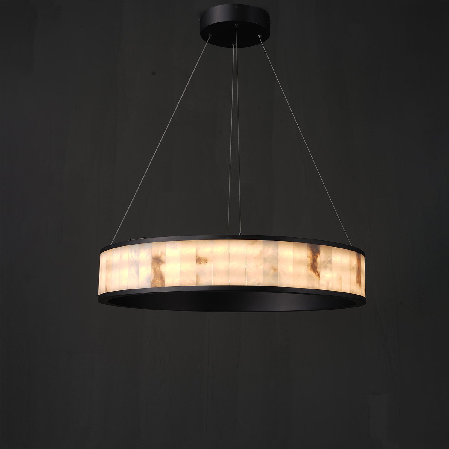 Aiera Alabaster Round Chandelier