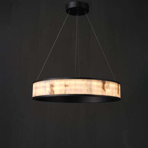 Aiera Alabaster Round Chandelier