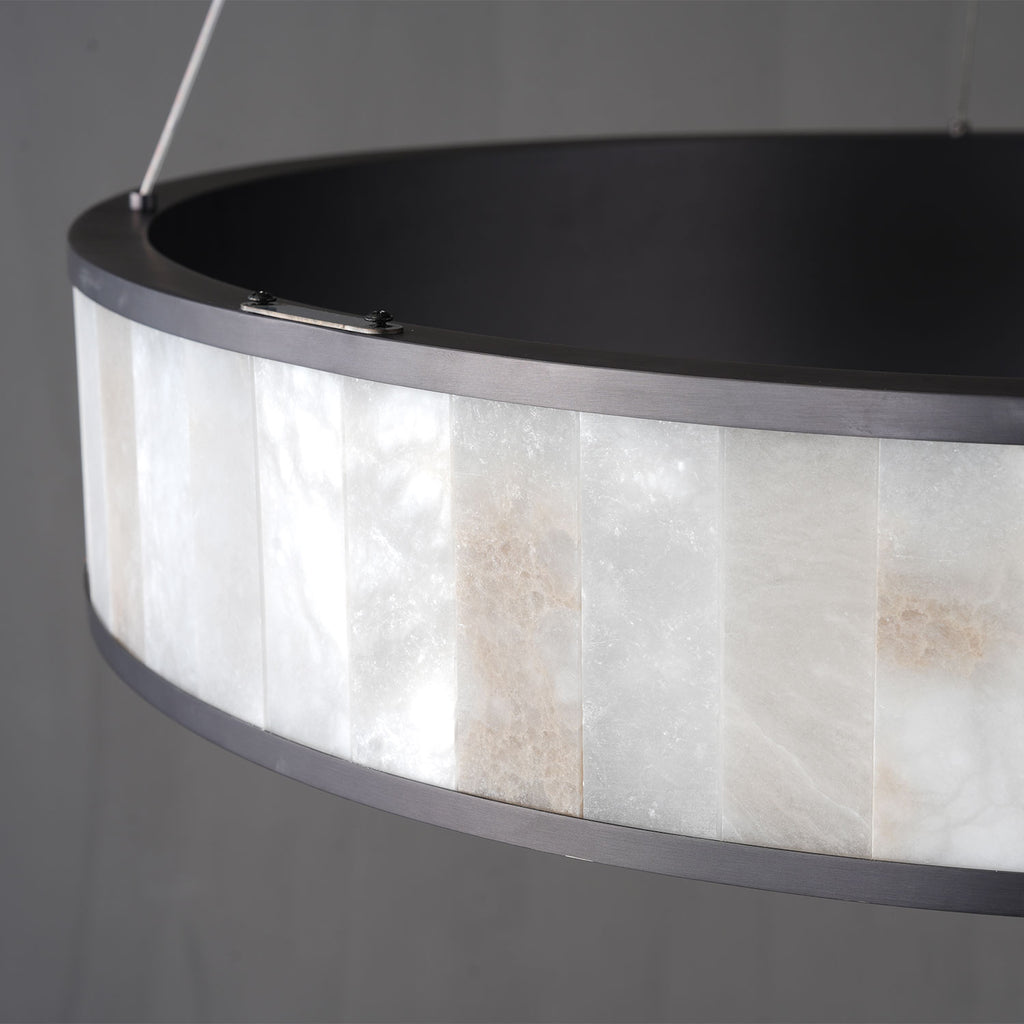 Aiera Alabaster Round Chandelier