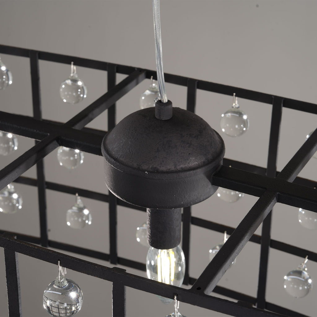 Lagale 5-Lights Rectangular Crystal Chandelier