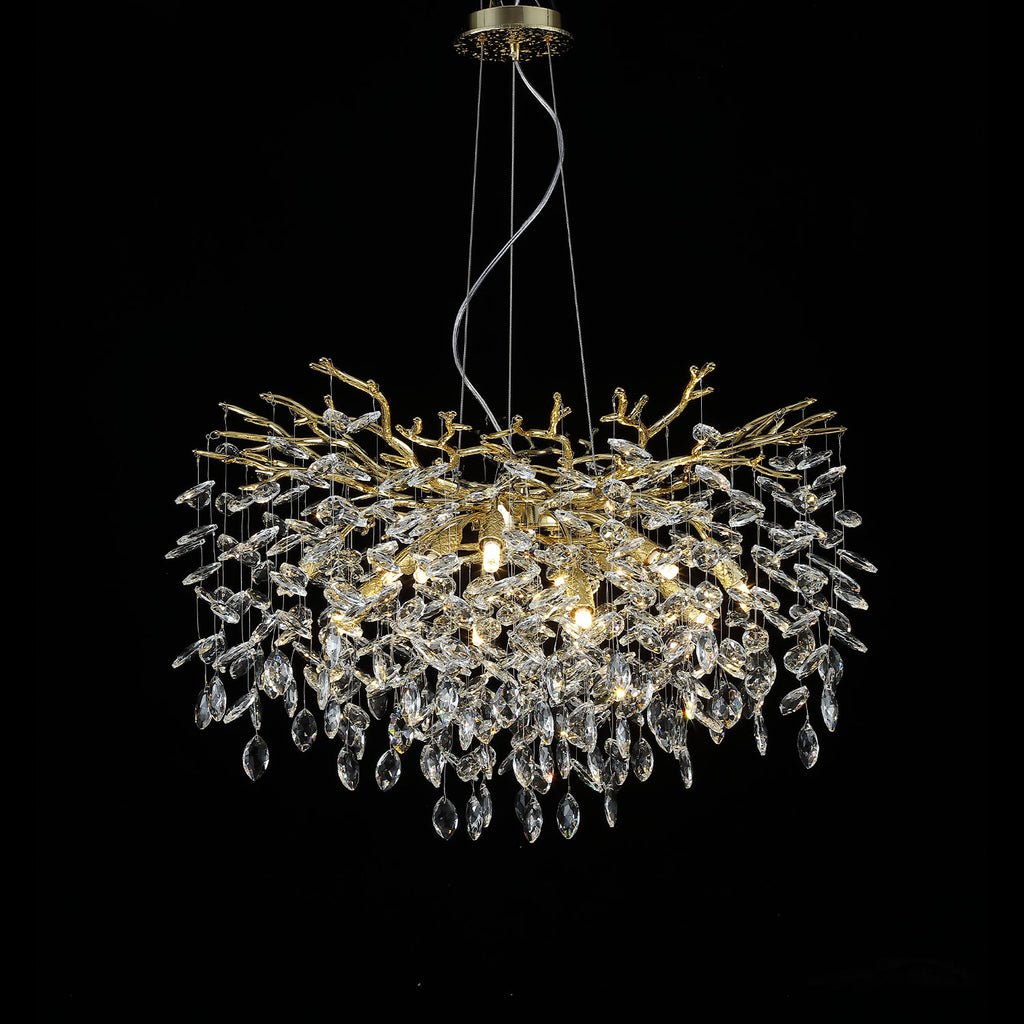 Cioral Round Crystal Chandelier Light